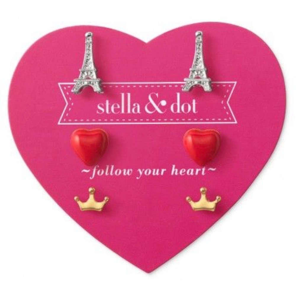 Stella & Dot Paris Trio Earring Set